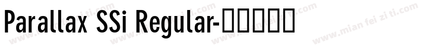 Parallax SSi Regular字体转换